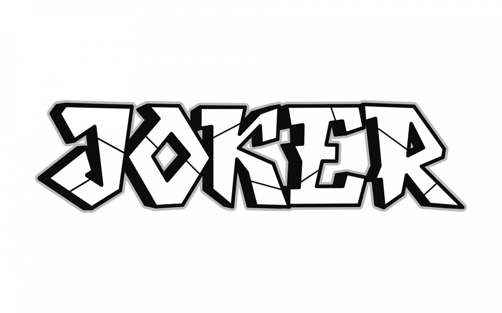 joker wort trippy psychedelische graffiti stil letters