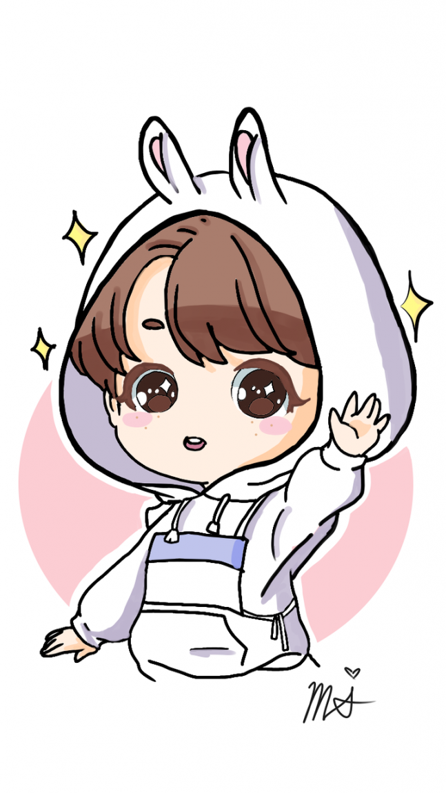 Jungkook- rabbit costume Rinabina - Illustrations ART street