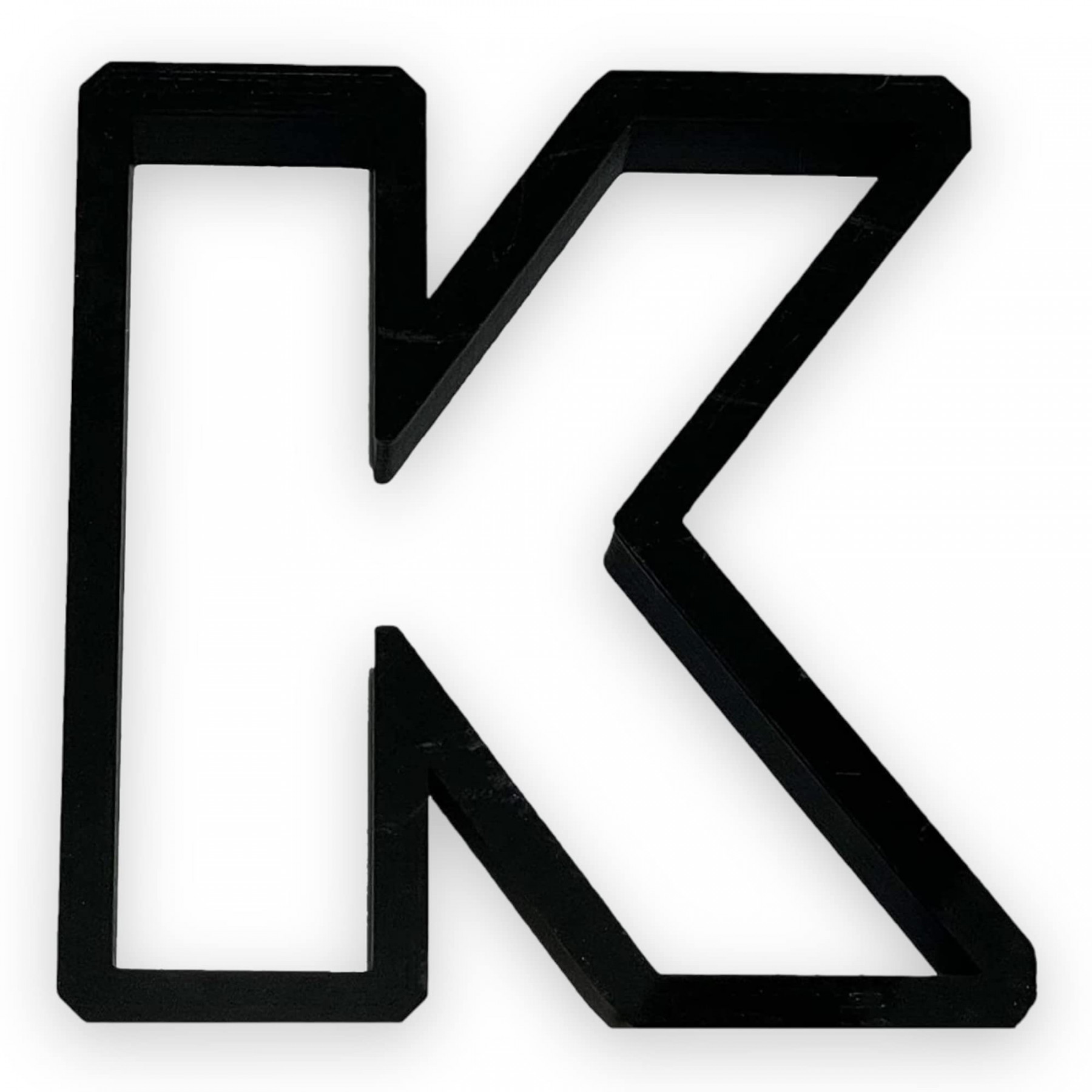 K Capital Block Letter Cookie Cutter with Easy Push Design (