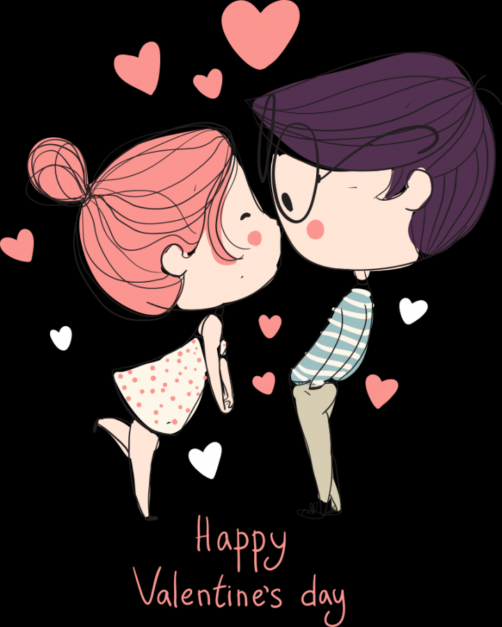 Kissing Couple Vector Cartoon Drawing Free Photo PNG  Милые