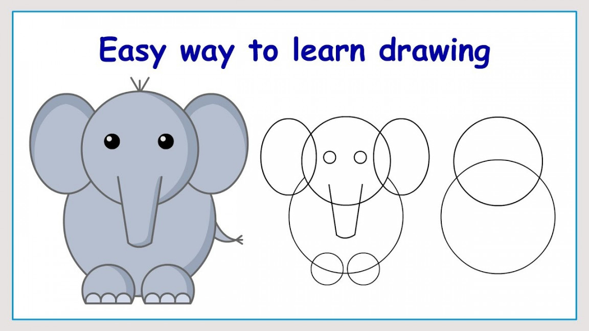 Learn How to draw Elephant in a Simple Way