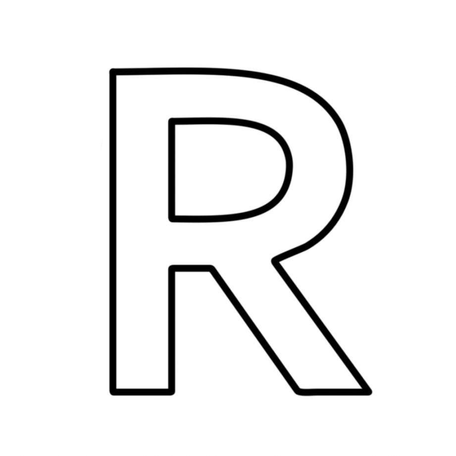 Letters and numbers - Letter R block capitals