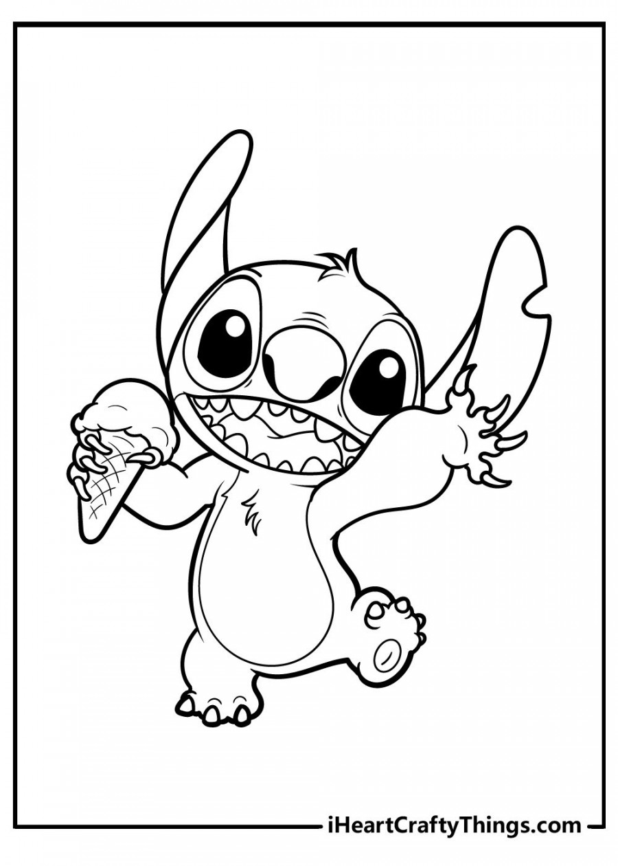 Lilo And Stitch Coloring Pages  Cores disney, Desenhos lindos