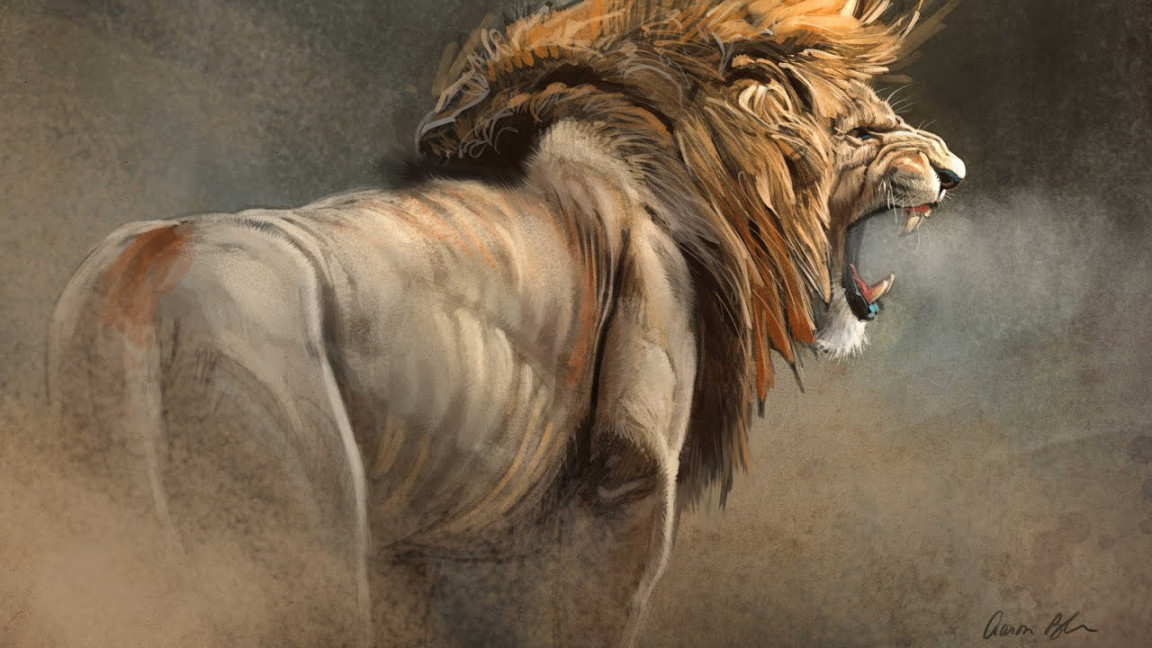 Lion "When The King Speaks" - Time Lapse Digital Painting