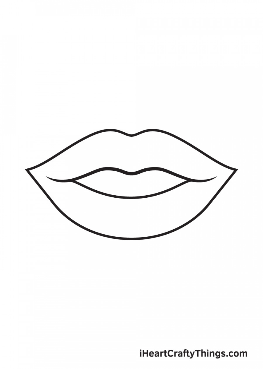 Lips Drawing - How To Draw Lips Step By Step