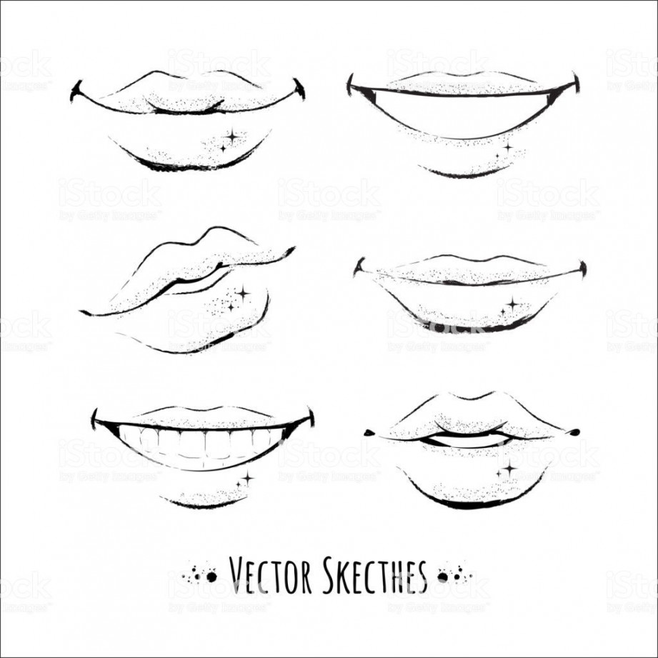 Lips. Vector set. Isolated