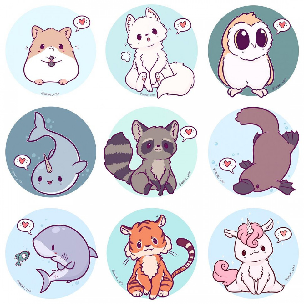 Look at all the kawaii animals I