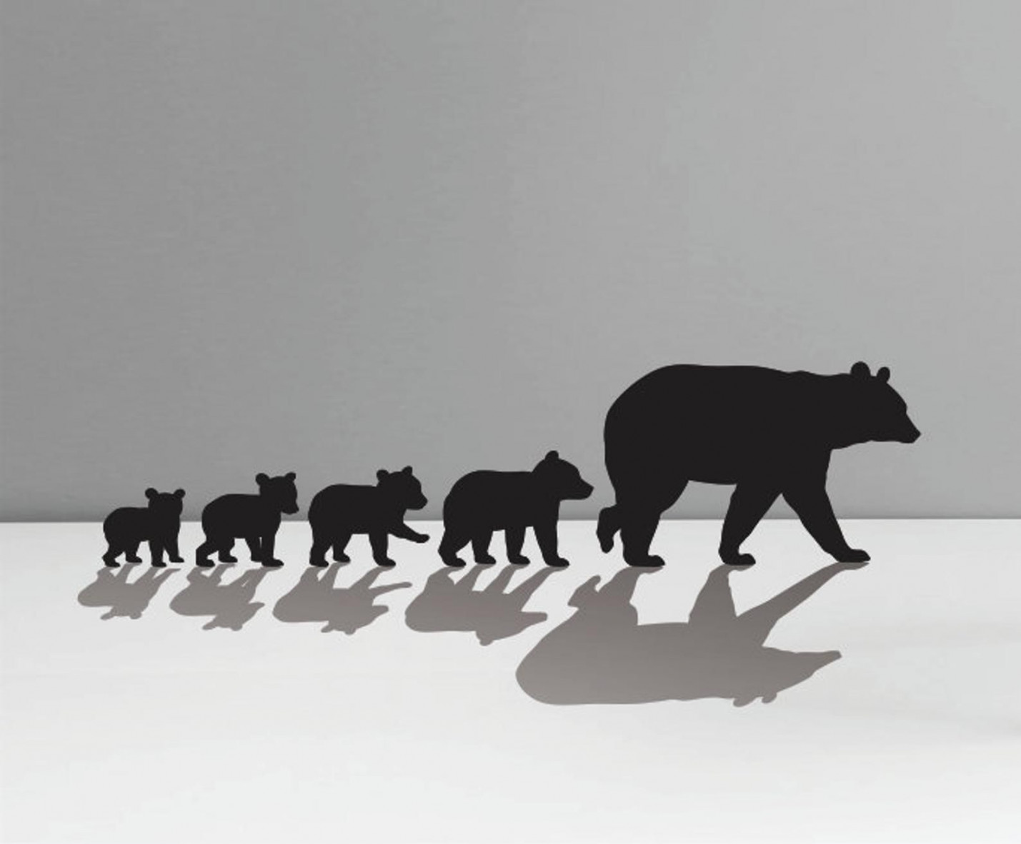 Mama Bear SVG Four Cubs Silhouette Clipart Iron on Bear Cub - Etsy