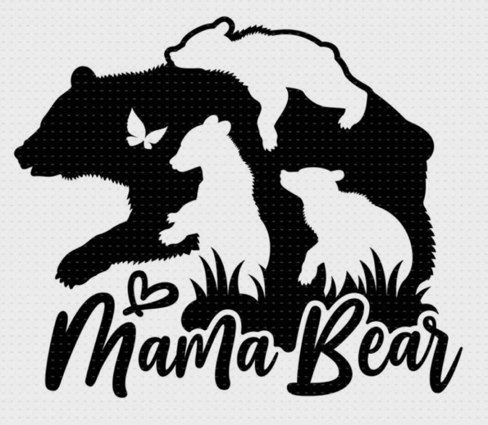 Mama Bear With  Cubs White Vinyl Decal Sticker  eBay