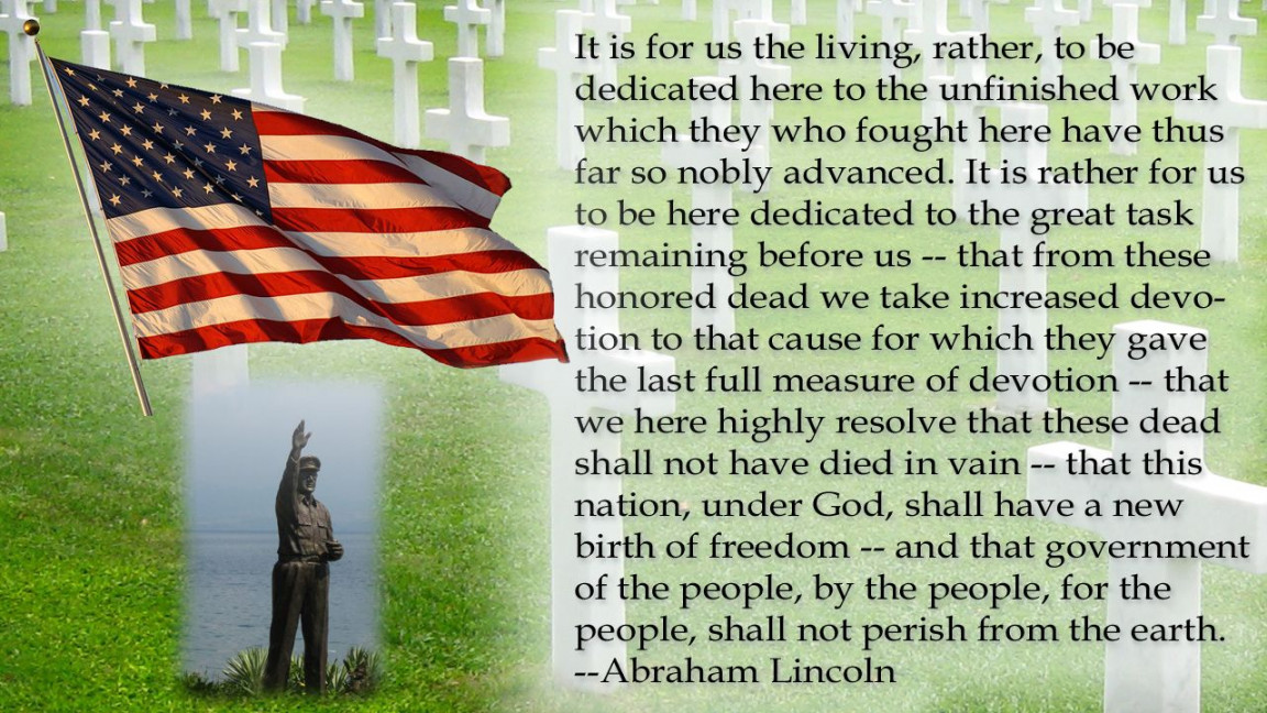 Memorial Day - Abraham Lincoln quote  Memorial day quotes