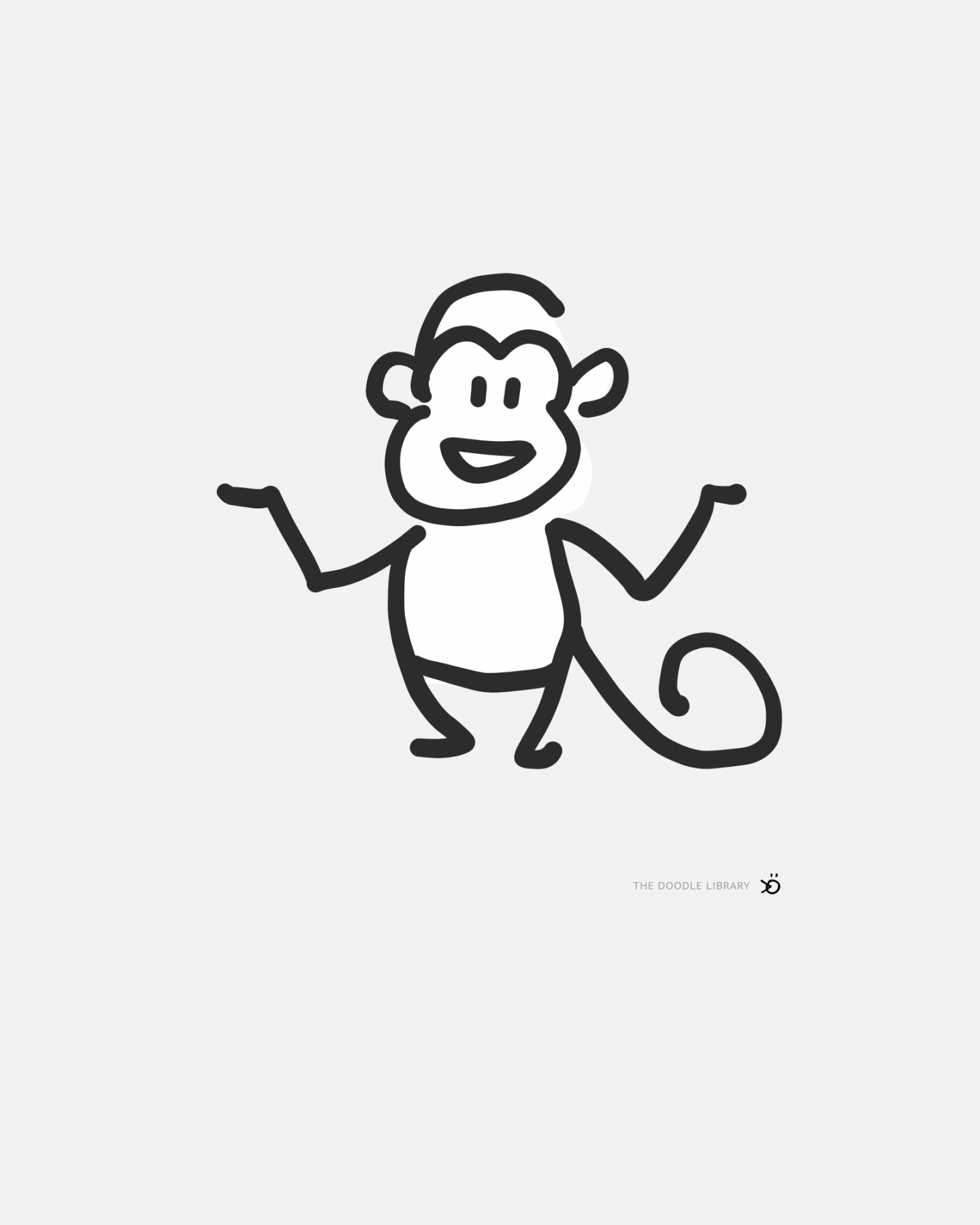 Monkey doodle #simpledrawings #simplelines  Cute easy drawings