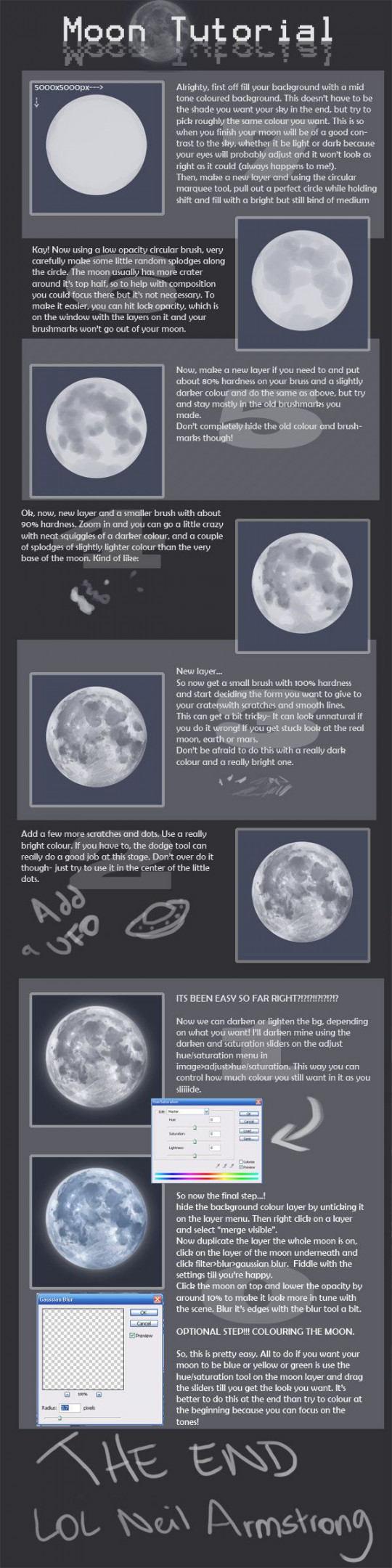 Moon Tutorial+ by Spell  Digital painting tutorials, Tutorial