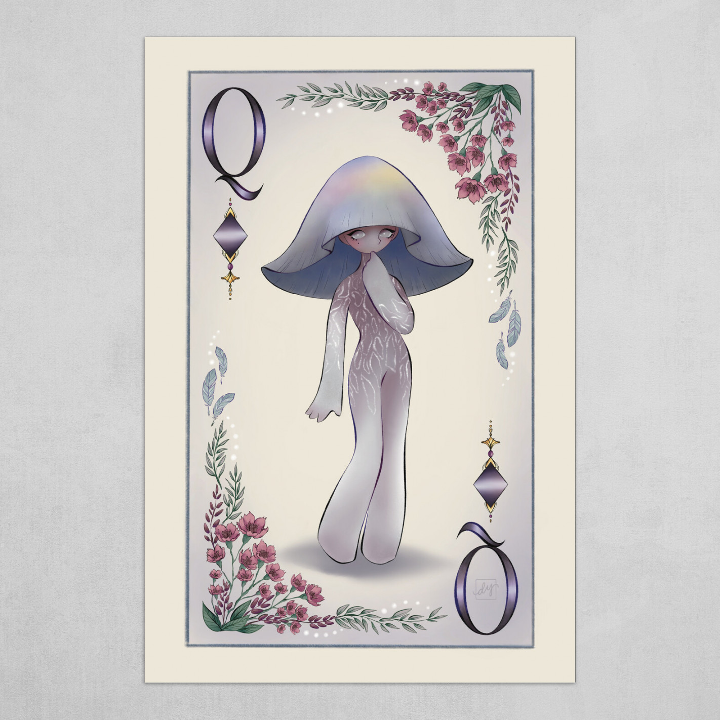 Mushroom Queen of Diamonds by Padee Yang