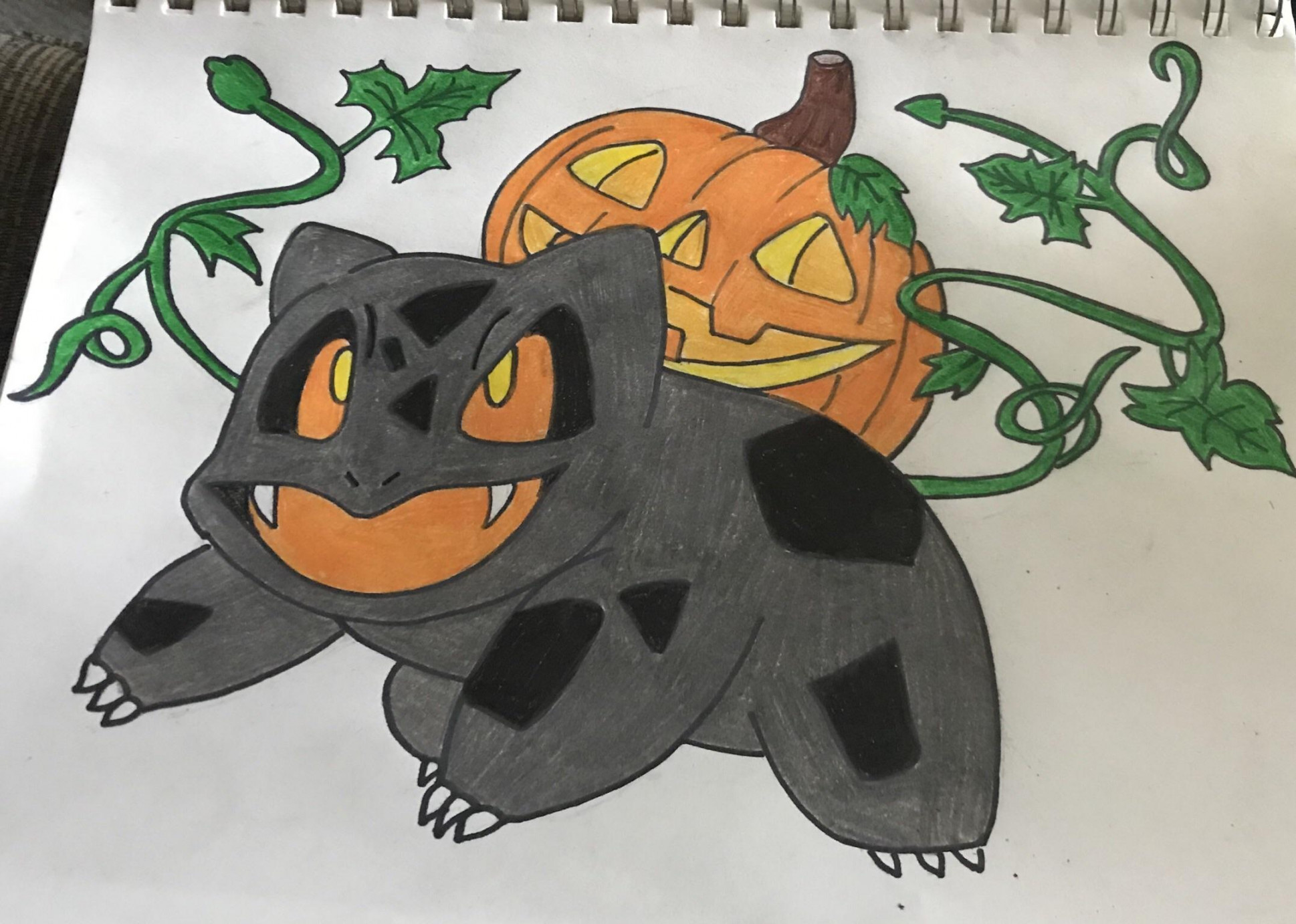 My Halloween Drawing : r/pokemon