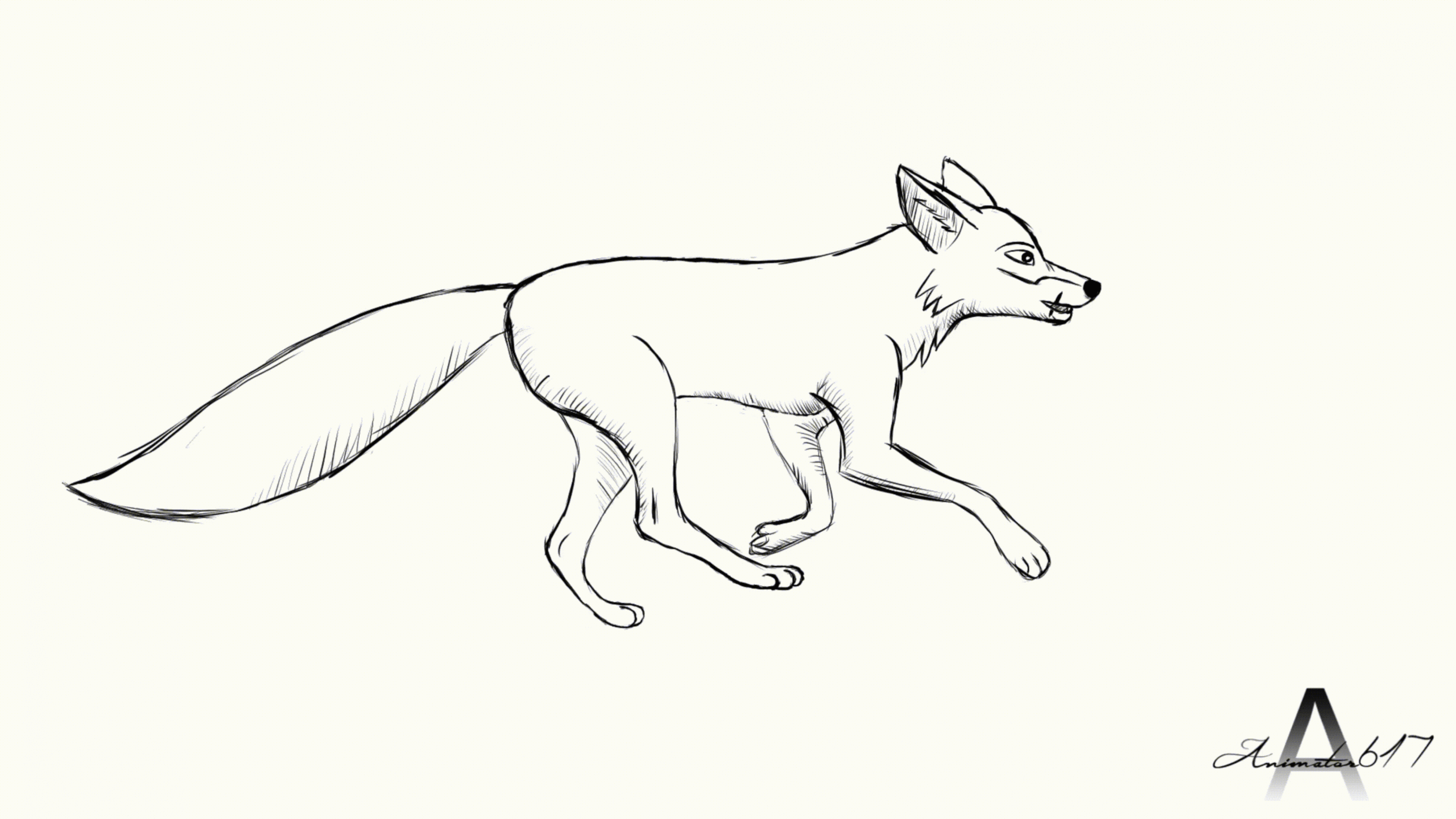 My Running fox animation  Running drawing, Animation, Fox running