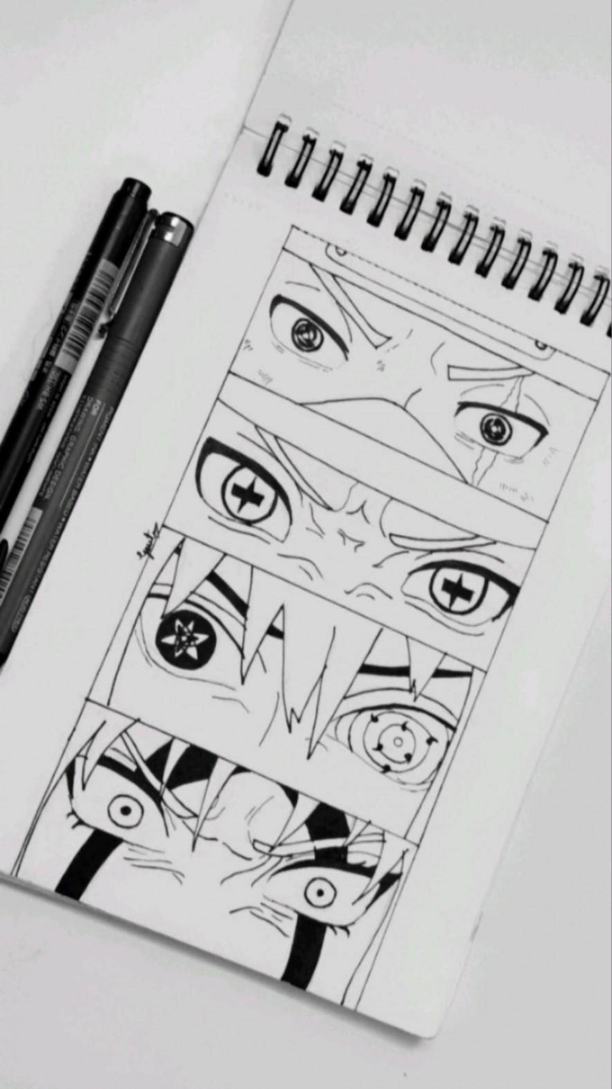 Naruto team eyes drawing  Coloring book art, Naruto drawings