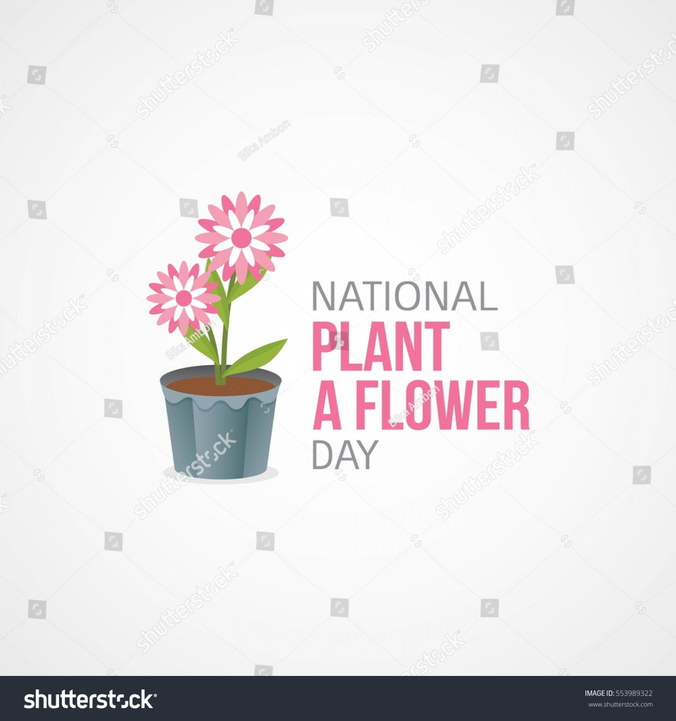 National Plant Flower Day Vector Illustration Stock Vector