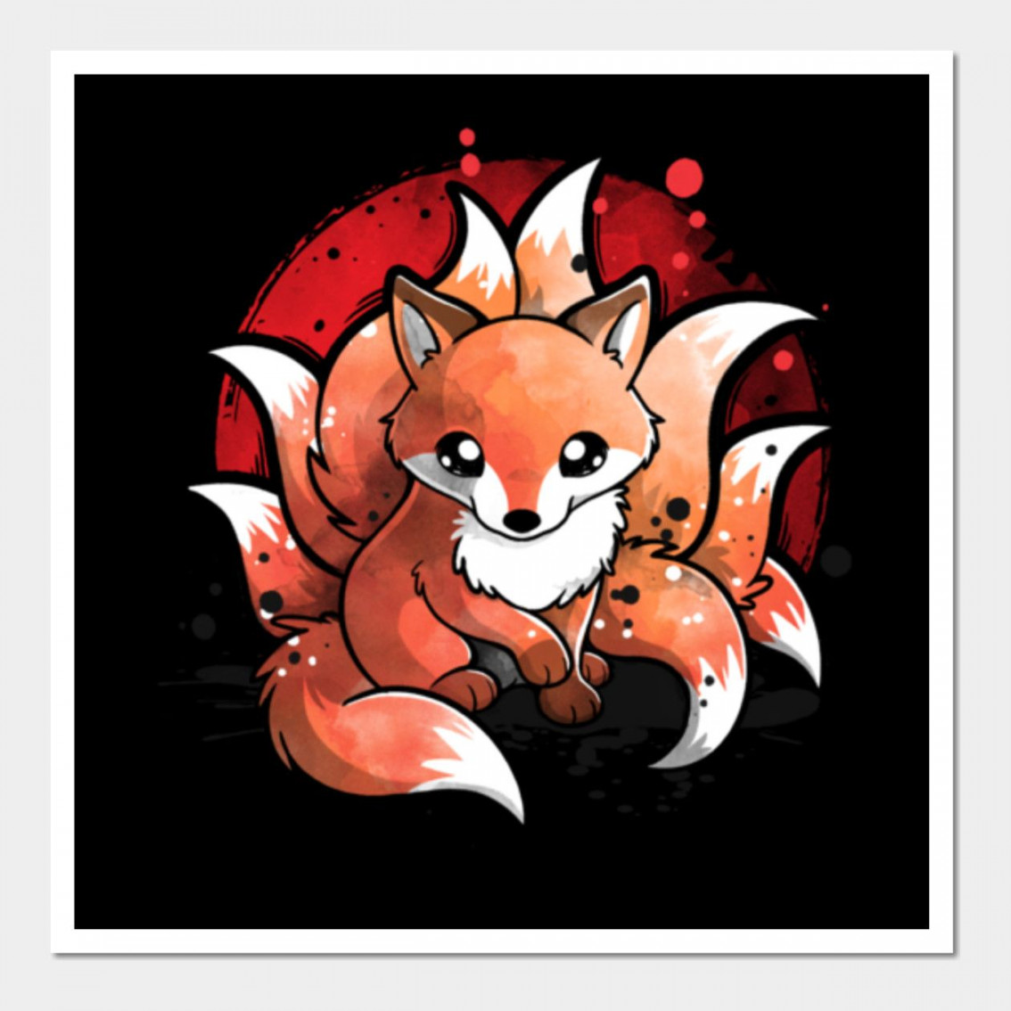 Nine tailed fox by cargobakeshop  Cute fox drawing, Fox artwork