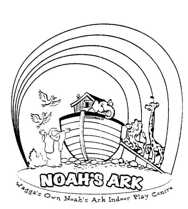 Noah Ark Rainbow Coloring Pages  Noahs ark coloring page, Bible