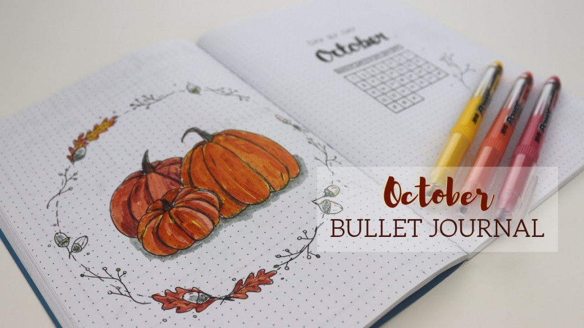 October Bullet Journal  PLAN WITH ME  Pumpkins and Leaves