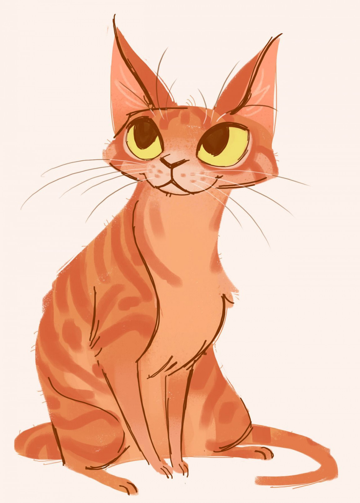 One of the many awesome digital sketches on Daily Cat Drawings
