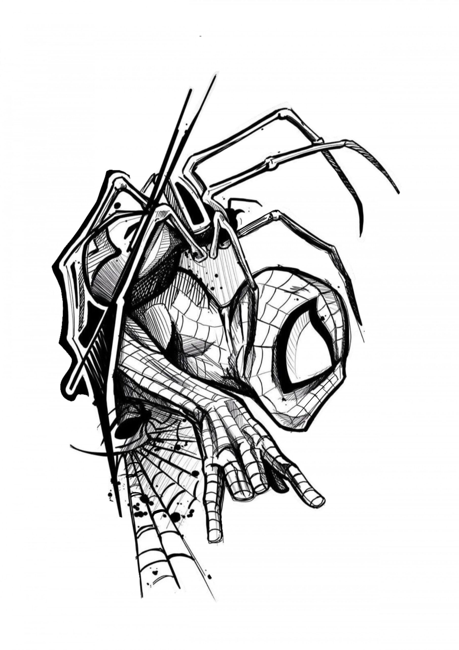 Pin by RODRIGO DONATO on Blackwork  Marvel tattoos, Spiderman