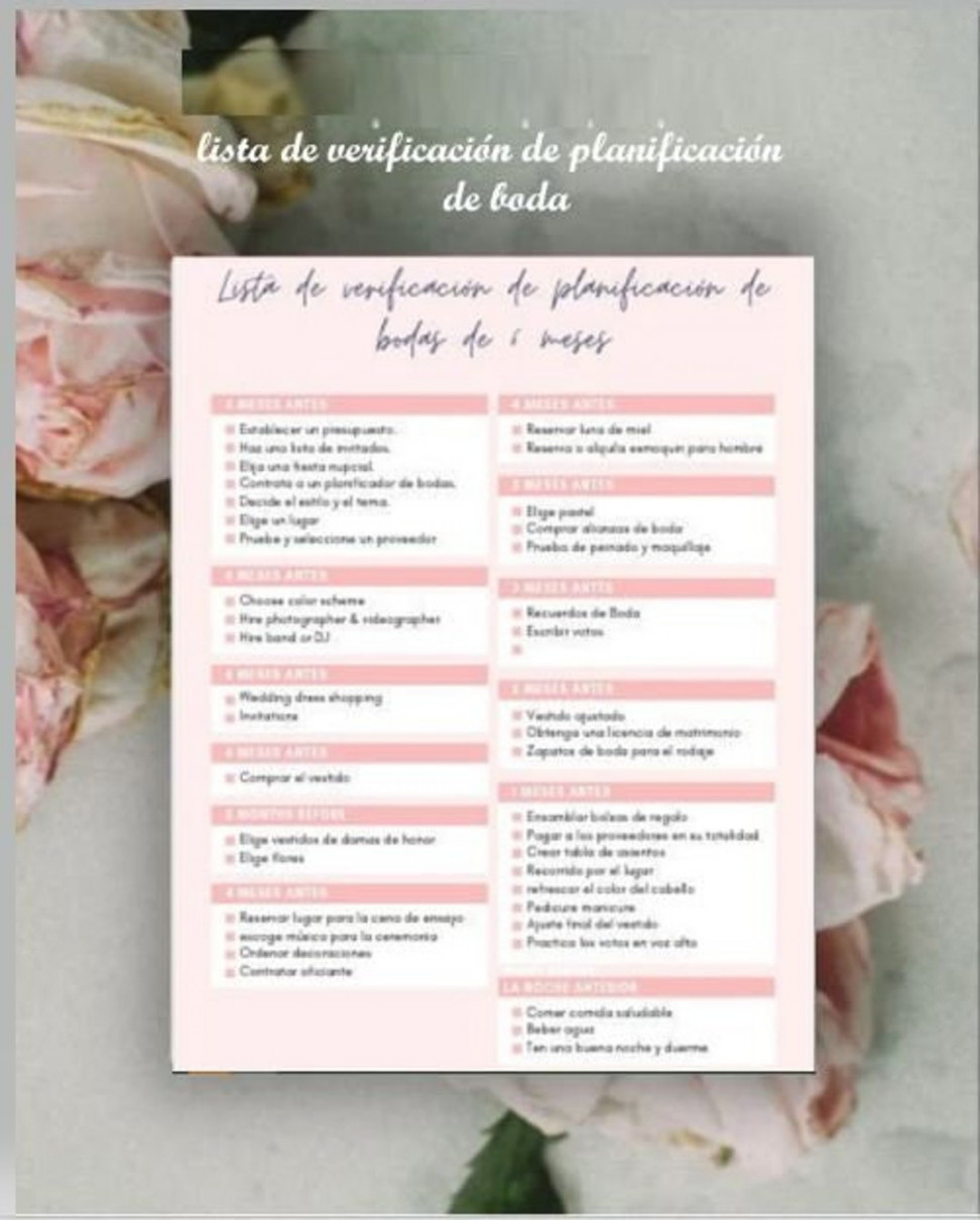 Planificadora De Boda I Spanish Wedding Planning Checklist I - Etsy