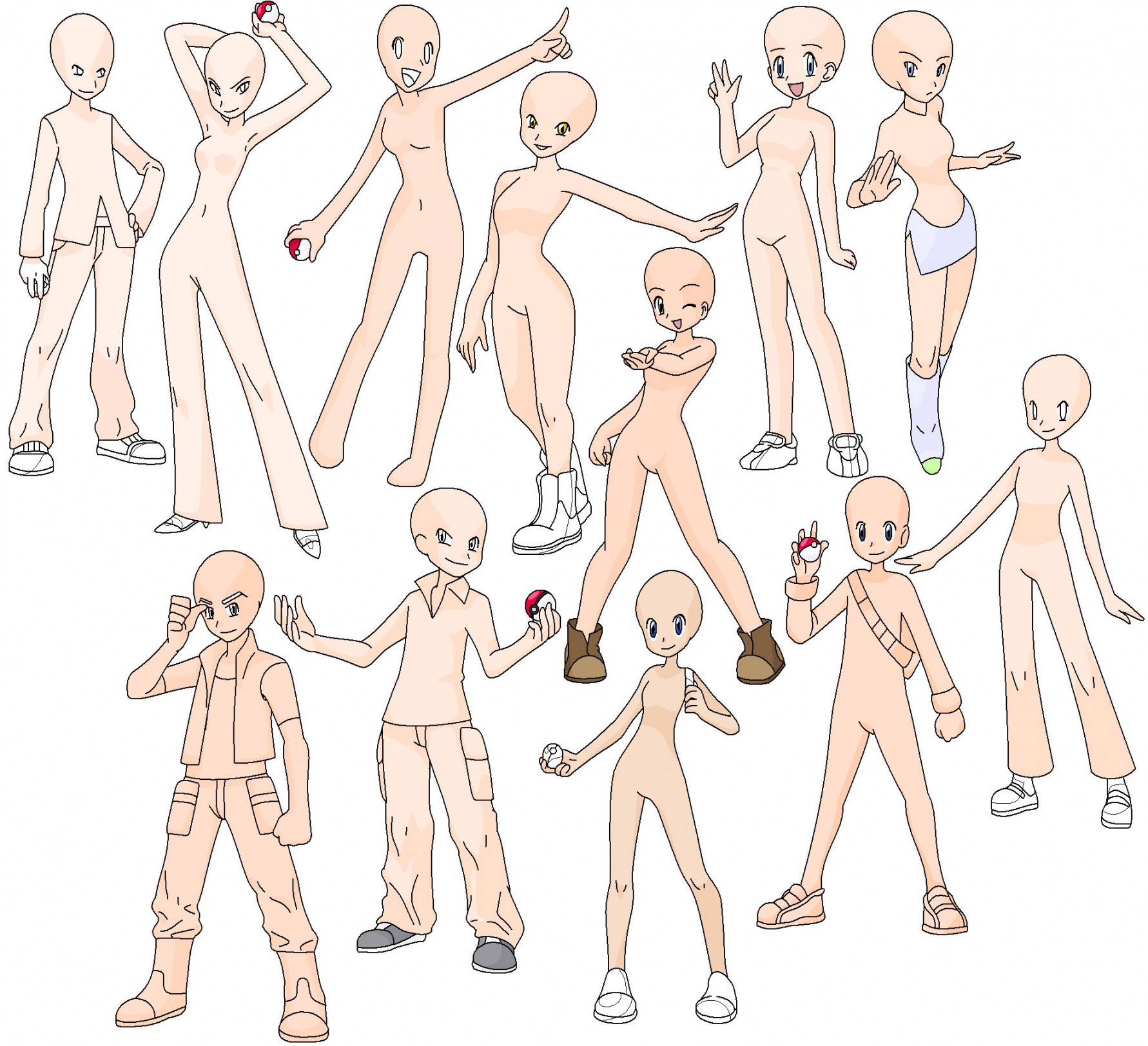 Pokemon trainer poses  Pokemon, Pokemon drawings, Anime poses