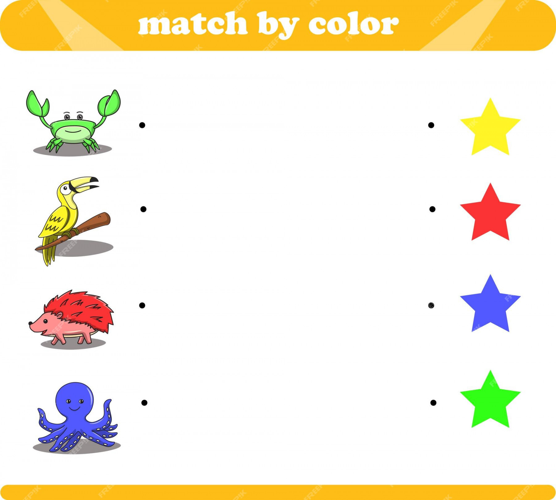 Premium Vector  Color matching logic game with cute animal