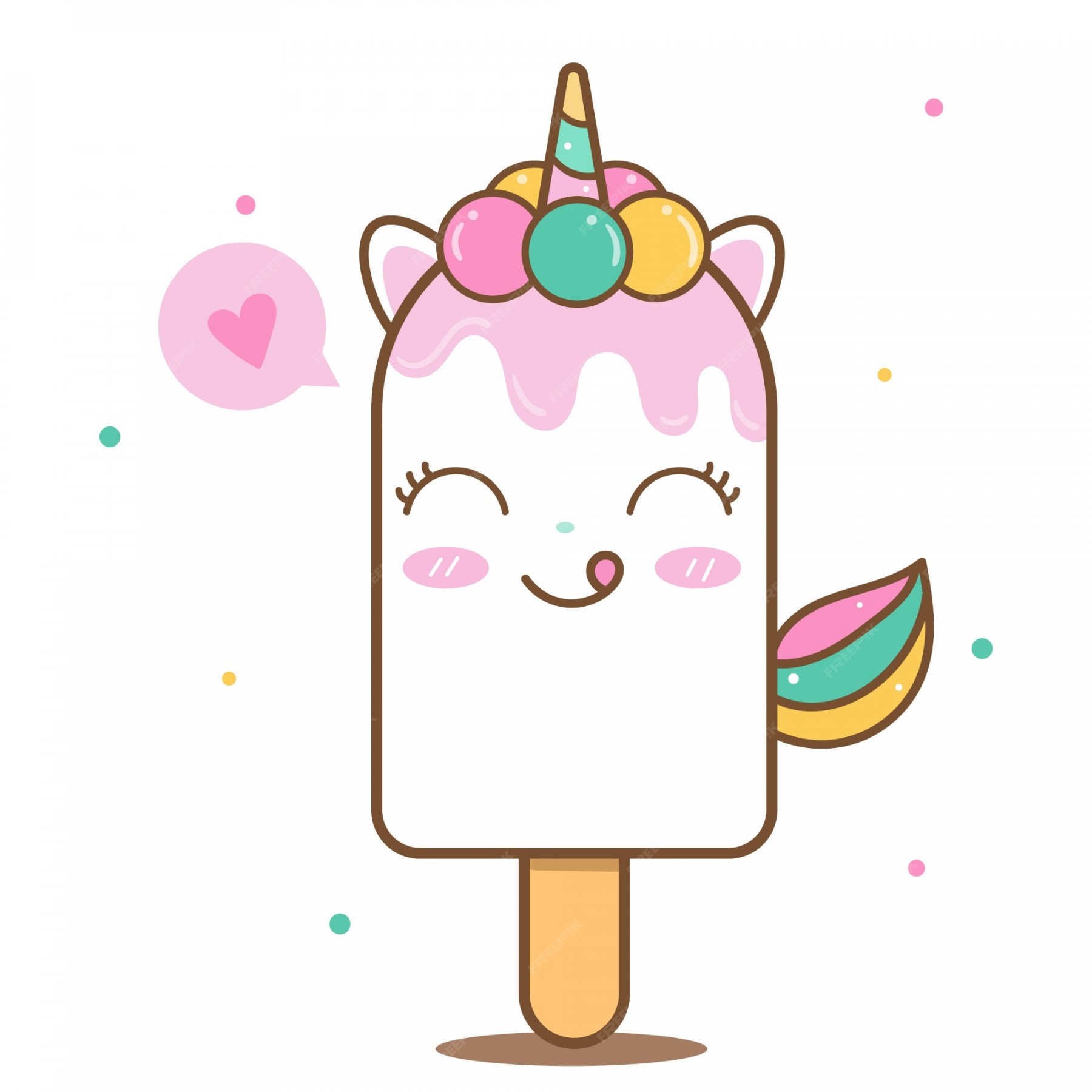 Premium Vector  Cute unicorn ice cream