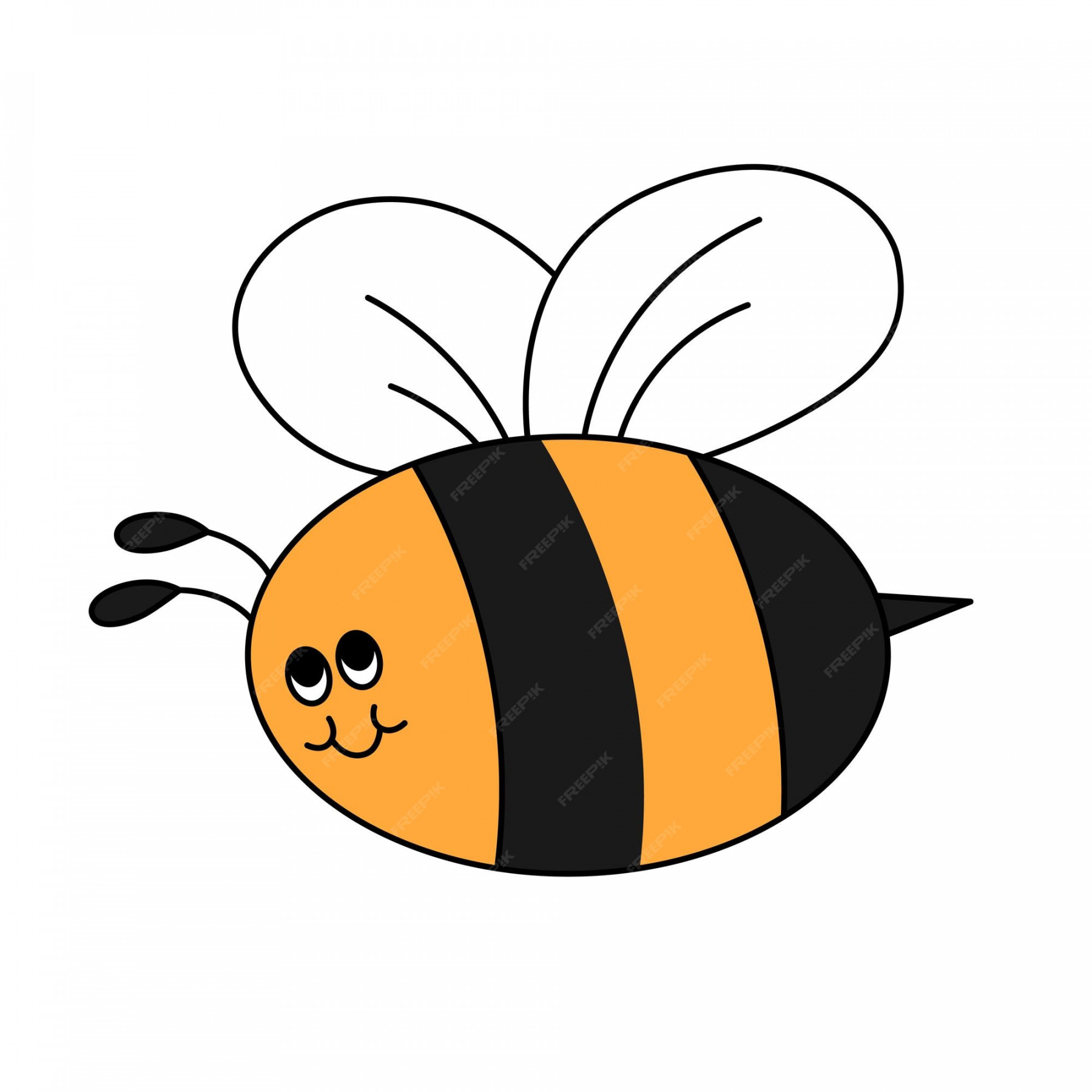 Premium Vector  Retro s groovy smiling bee