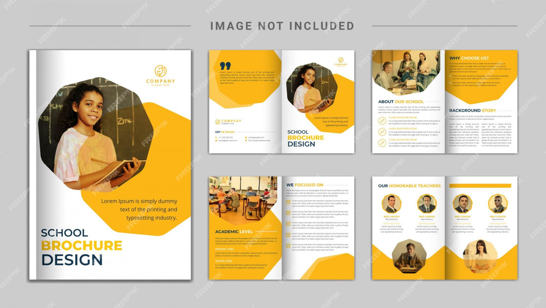 Premium Vector  School brochure template design or education