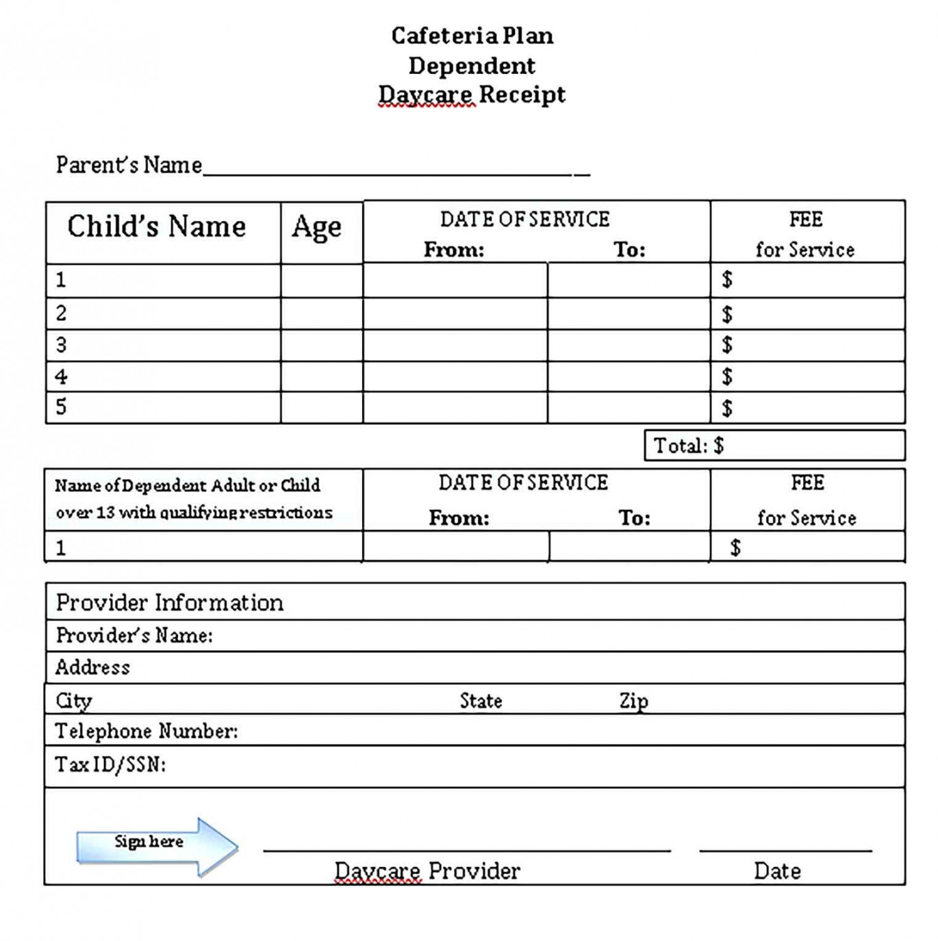 Printable School Receipt Template  Receipt template, Receipt