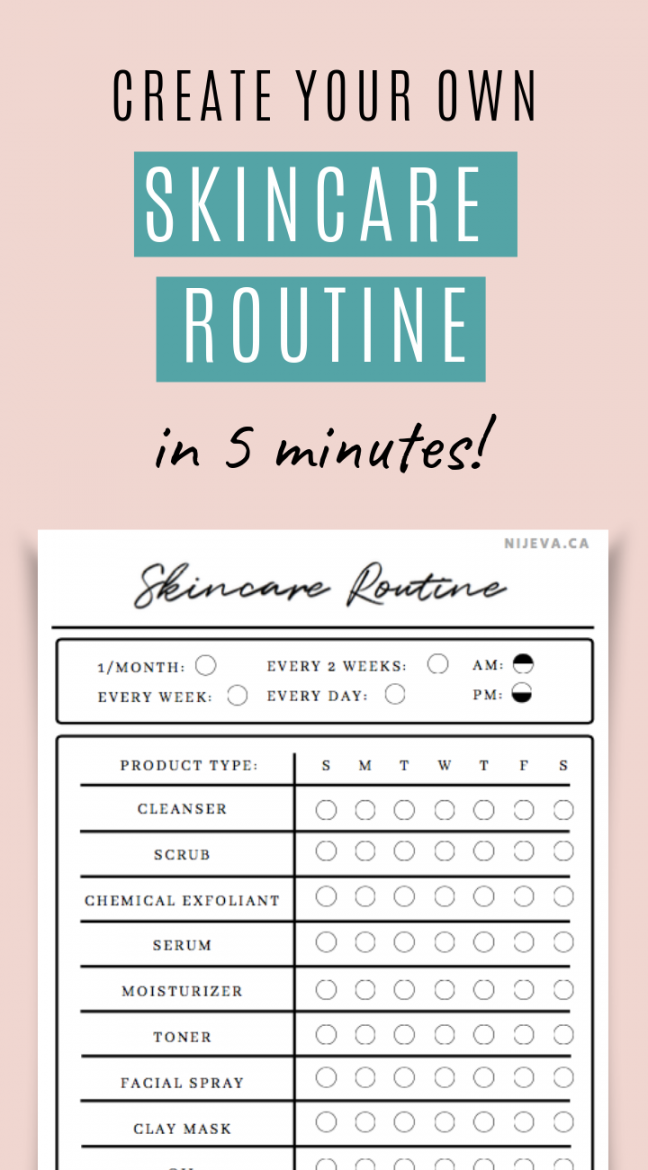 Printable Skincare RoutineNijeva in   Routine printable