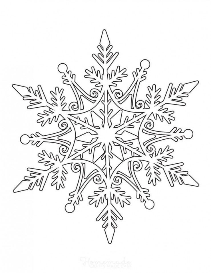 Printable Snowflake Coloring Pages for Adults - Happier Human