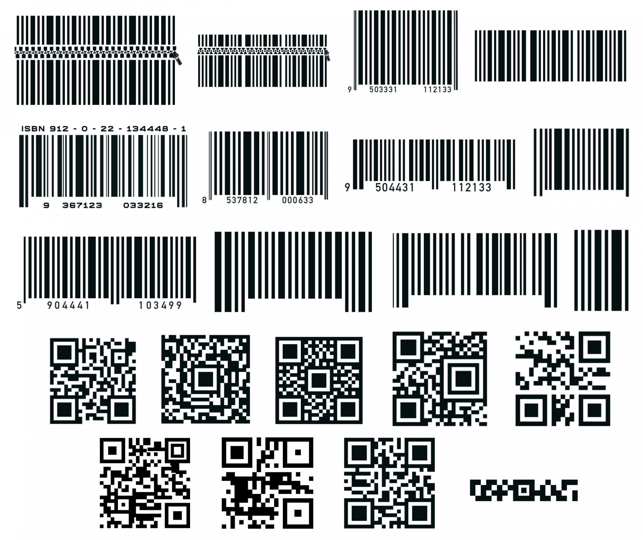 Procreate Bar Code Stamp Brushes QR Code Stamps - Etsy