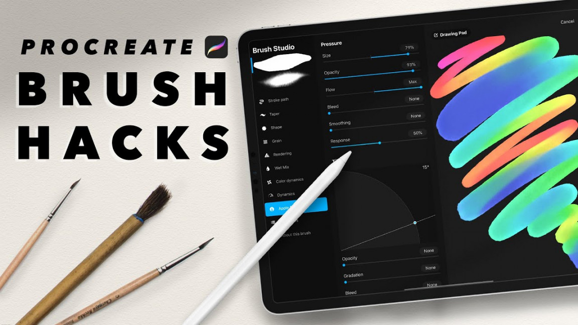 Procreate Brush Settings to Change!  brush studio EXPLAINED ++ tips to  make procreate brushes