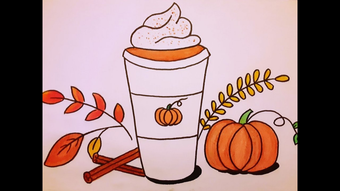 Pumpkin Spice Latte Drawing