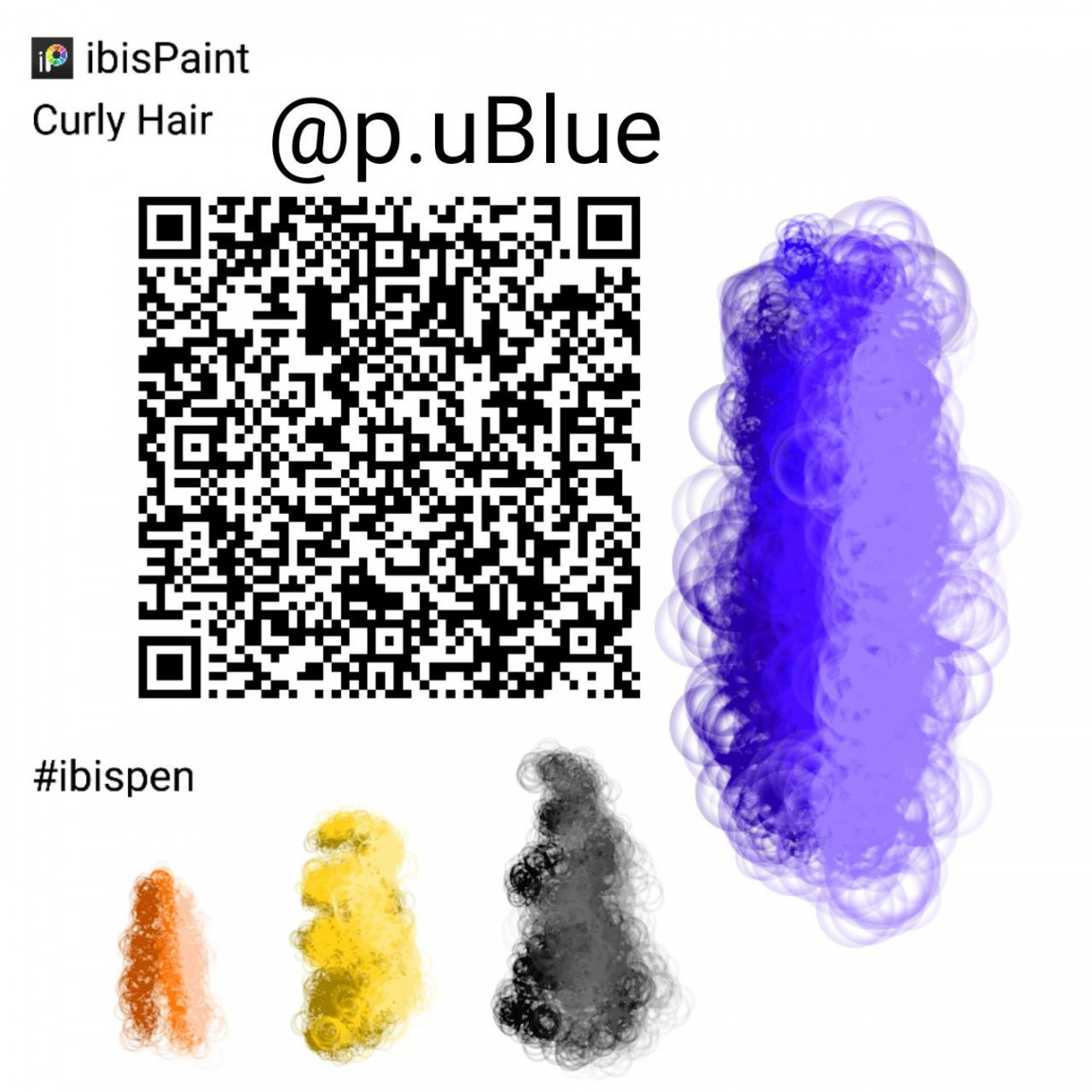 QR code Curly Hair  Paint brush art, Paint brush drawing, Curly