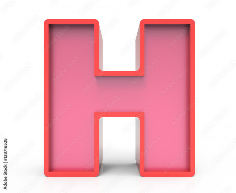 red block letter H Stock-Illustration  Adobe Stock