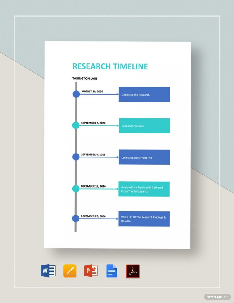 Research Timeline Template - Download in Word, Google Docs, PDF