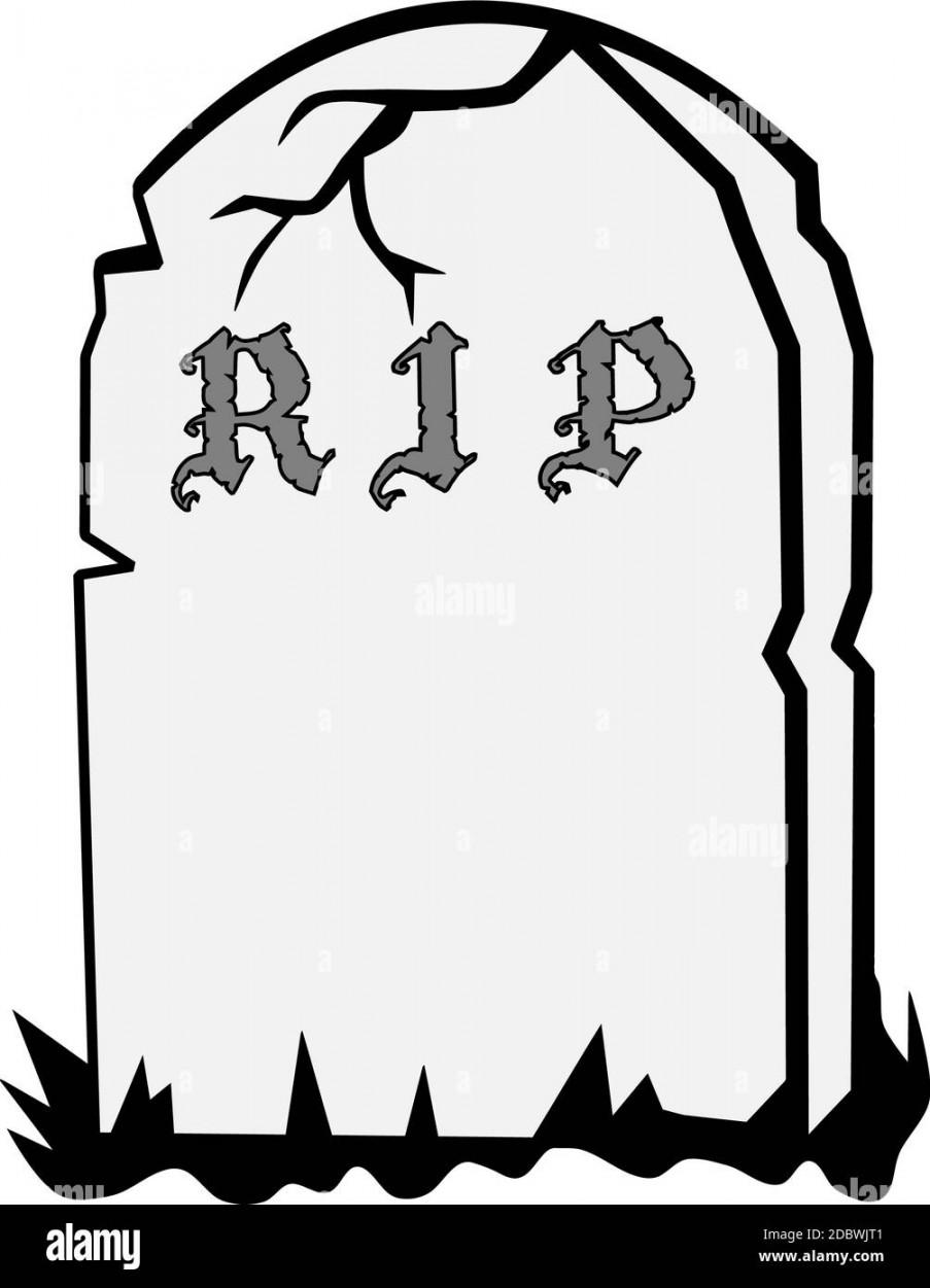 rip tomb grave cemetery halloween rest in peace illustration Stock