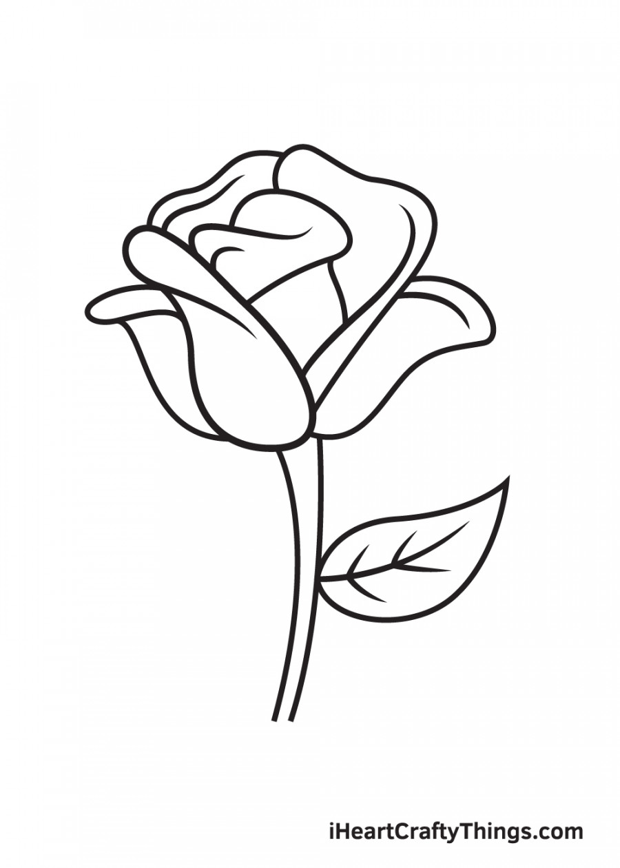 Rose Drawing - How To Draw A Rose Step By Step