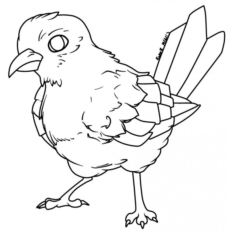 RQ Bird Lineart by AbyssinChaos on deviantART  Bird drawings