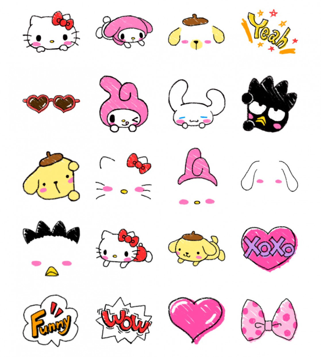 Sanrio Characters Selfie  Hello kitty drawing, Hello kitty