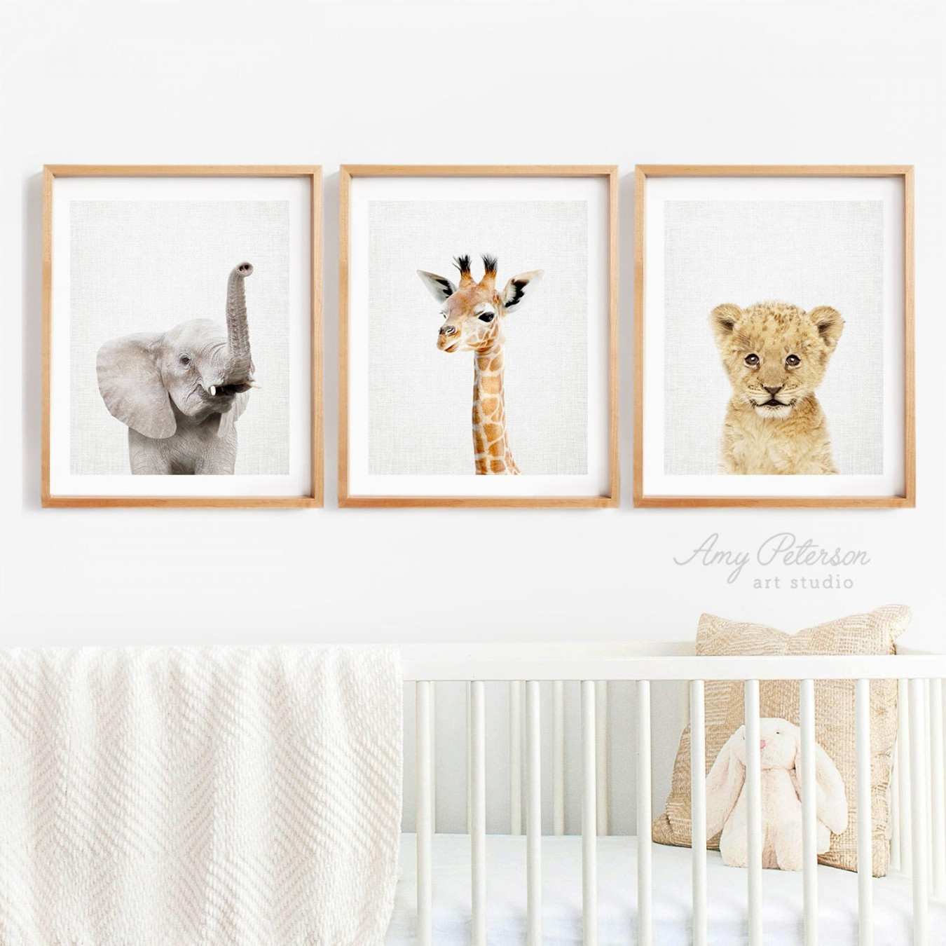 Set of  Baby Safari Animals for Nursery Wall Decor Nursery - Etsy