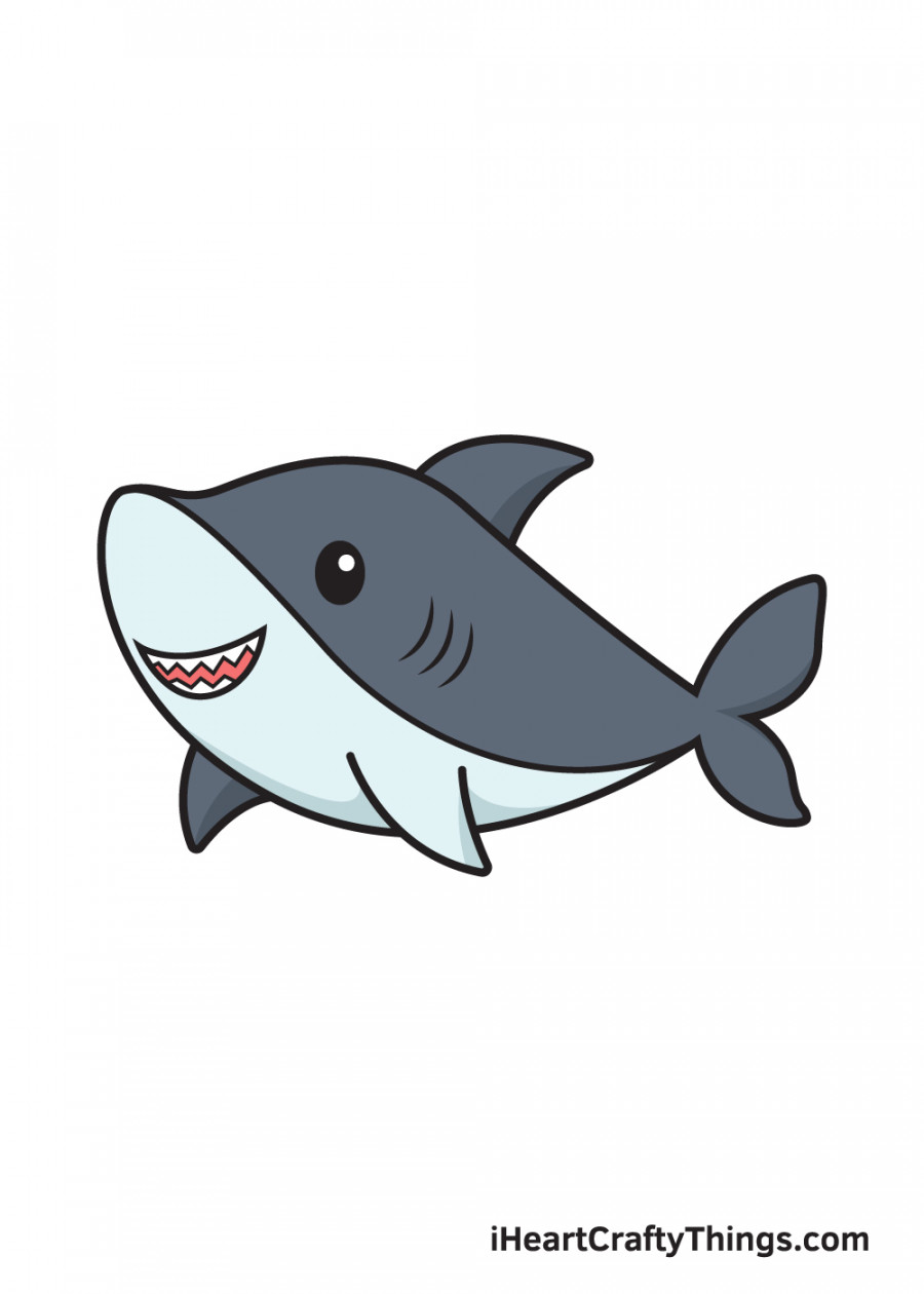 Shark Drawing - How To Draw A Shark Step By Step