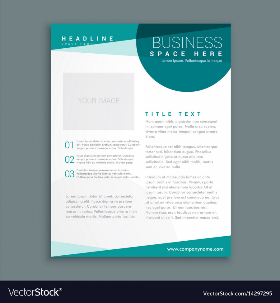 Simple blue brochure design template in size a Vector Image