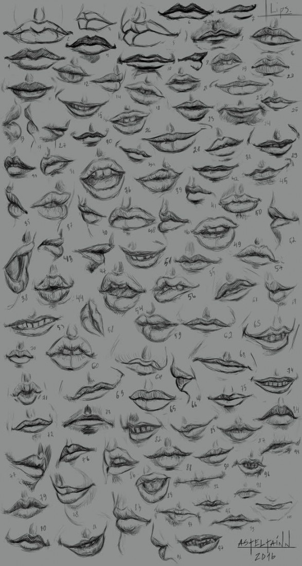 Sketch  -  Lips by Asteltainn  Lips drawing, Nose drawing