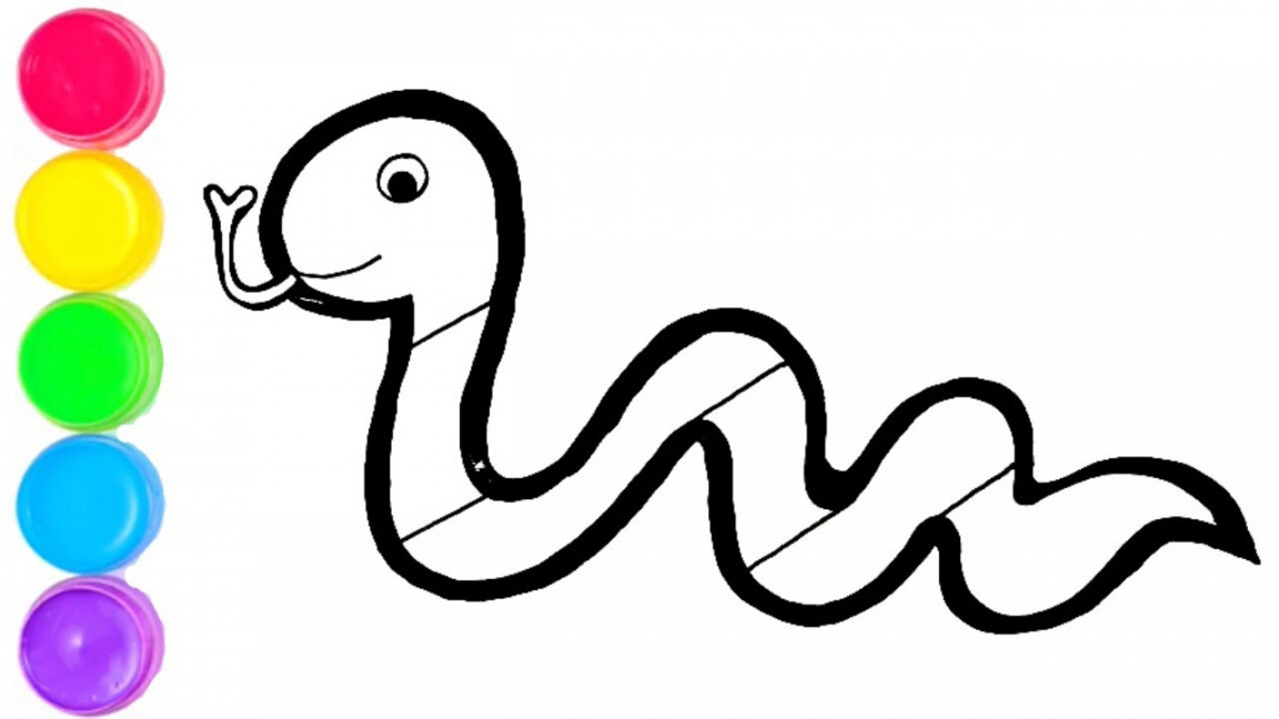 Snake Easy Draw Step-By-Step  How To Draw Snake Step-By-Step Easy Drawing  For Kids.Rainbow Snake.